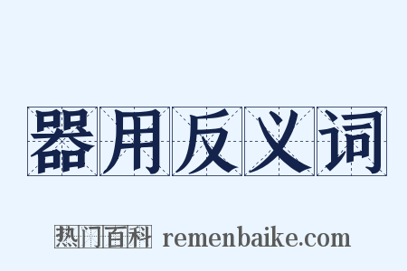 器用反义词是什么意思的图片
